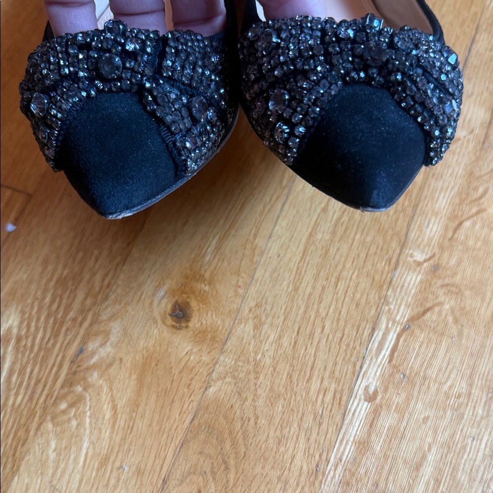 Tory Burch Black Embellished Flats - Picture 6 of 7